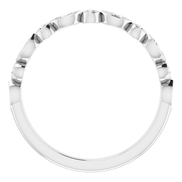 0.27 ct. Marquise And Round Diamond Wedding Band Bezel Set Anniversary Ring-VIRABYANI